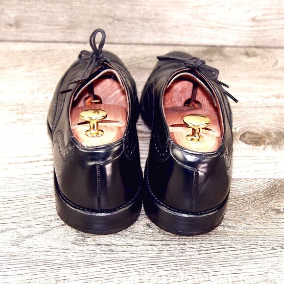 Allen Edmonds LLOYD Wingtip Oxford 8 D Black * add $15 new Cedar Trees main image 9